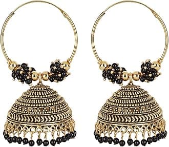 Shining Diva Fashion Latest Stylish Traditional Hoop Jhumki Earrings for Women & Girls