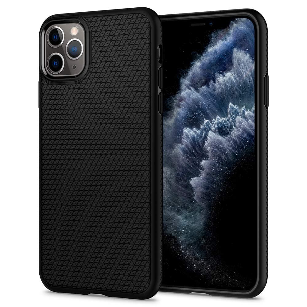 Spigen Liquid Air Back Cover Case for iPhone 11 Pro, Durable Protection, Air Cushion Technology - TPU | Matte Black