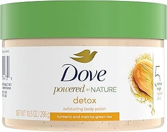 Dove Powered By Nature Exfoliating Body Polish Detox With 5 Natural Origin Ingredient Blend For Skin Care 10.5 oz
