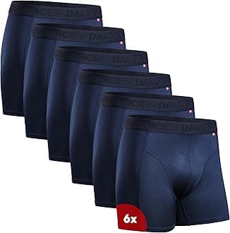 6 Pack Sports Boxer Briefs, Dry Fit, Pouch Support for Men
