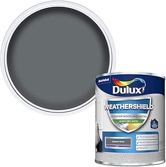 Dulux Weather Shield Quick Dry Satin Paint, 750 ml - Gallant Grey