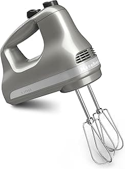 KitchenAid 5-Speed Ultra Power Hand Mixer - KHM512, Contour Silver