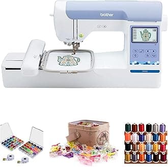Brother Elite PE900 Large Embroidery Machine with Wireless LAN Connection with Sewing Bundle (4 Items)