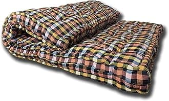 5-Inch Cotton Box Mattress | Gadda Medium Firm Soft Cotton Multicolour Mattress | Cotton Gadda Box Rectangle Type Double Bed Mattress (King 6 x 6 ft or 72x72x5 Inches)