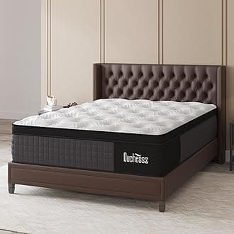 Queen Mattress, 12 Inch Hybrid Mattresses Eurotop with Gel Memory Foam,Motion Isolation Individually Wrapped Pocket Coils Breathable Comfort Soft Pressure Relief 100 Night Trial