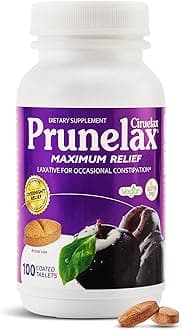 Prunelax Ciruelax Maximum Relief Natural Laxative for Occasional Constipation, 100 Tablets