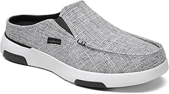 OrthoComfoot Men's Orthopedic Slip-On Loafers Walking Shoes with Arch Support: Casual Plantar Fasciitis Slippers for Flat Feet, Comfortable Orthotic Shoes for Foot and Heel Pain Relief