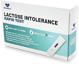 BlissKiss Lactose Intolerance Test Kit - Quick, Accurate Home Self-Test Kit for Infants & Adults, Includes Multi-Language Instructions, 5-Min Results, Easy 4-Step Process
