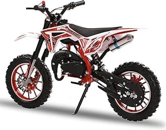 – Mini Dirt Bike for Kids & Adult,49cc 2-Stroke Off Road Gas Power Mini Motorcycle,Trail Pocket Motorbike,Mini Bikes Motorcycle Max Load 331Lbs for Uphill & Up to 40KM/H Red