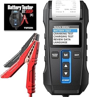 Car Battery Tester BT300P, 12V 24V Battery Tester with Printer, with Battery Test, Cranking Charging Test for 100-2000CCA Batteries, Carrying Bag, 3 Rolls of Printing Paper Included