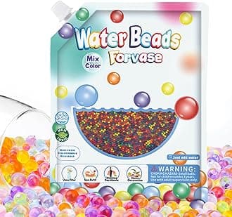 140,000Pcs Rainbow Mix Gel Water Beads for Vases,Color Water Beads,Non Toxic Water Beads for Plants,Vase Filler,Floating Candles,Wedding and Home Decoration,Jelly Beads for Vases