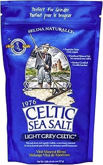 Celtic Sea Salt Light Grey Coarse – Unrefined Mineral Salt, 70+ Trace Minerals, Sustainably Harvested, GMP Certified – Cooking, Finishing, Hydration, Grinder Use – 1 lb Resealable Bag