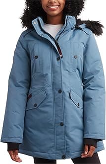 CANADA WEATHER GEAR Women's Winter Coat - Stadium Parka Jacket, Fur Trim Hood (S-XL)