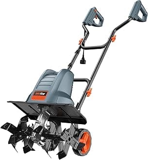 Electric Tiller for Gardening 380 RPM Rototiller 18 Inch Cultivator 13.5Amp TaskStar TH4500 Corded Tiller,9 Inch Deep Soil Tiller Heavy-Duty Blades*6,Variable Three-Position Wheels for Smooth Workflow