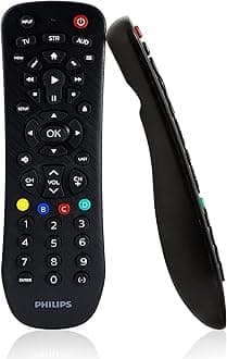 Philips Universal Remote Control, Universal TV Remote Replacement, Samsung TV Remote Control, for Roku Remote Replacement, Vizio, LG, Sony, Apple, 3 Device, Black, SRP9232D/27