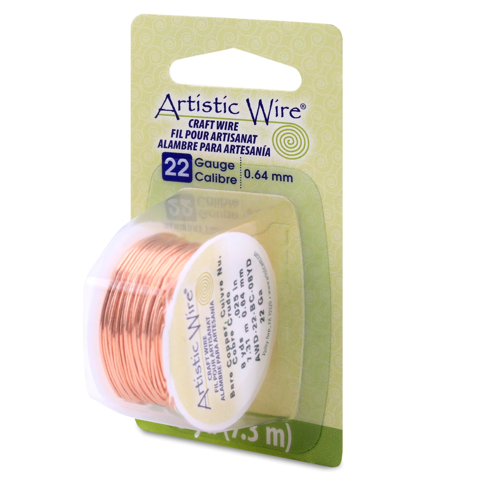 Artistic Wire 22-Gauge Bare Copper Wire, 8-Yards