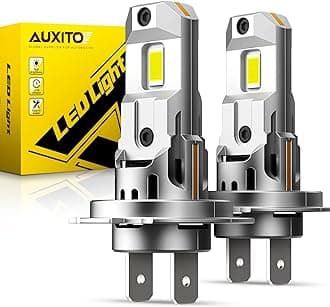 AUXITO H7 Fog Bulb, 6500K White 700％ Brighter, Canbus Ready with Fan, Pack of 2
