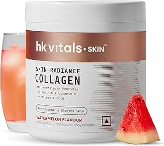 hk vitals Skin Radiance Marine Collagen Supplement (Watermelon, 200g) |Vitamin C, E, Sodium Hyaluronate | For Healthy Skin, Hair & Nails