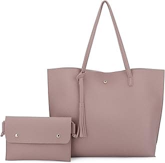 K.EYREWomen's Faux PU Leather Tote Shoulder Purses Bag for women, Big Capacity Tassel Handbag