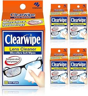 Clear Wipes Lens Cleaners Gravity Pack - 5 x 20-Pack