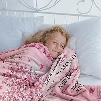 Gevuto 10 Year Old Girl Birthday Gifts, 10th Birthday Decorations for Girl, Best Double Digits Birthday Gifts for 10 Year Old Girls, Teen Girl Gifts Throw Blankets 50"X60"