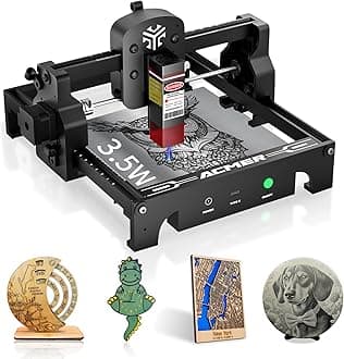 ACMER S1 Laser Engraver for Beginner Mini Laser Engraving Machine for Wood, Leather, Plastic, Laser Class4 (Black, S1 3500mW)
