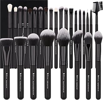 DUCARE Professional Synthetic Goat Pony Hair Foundation Blending Face Eye Makeup Brushes Kit -27 Pieces