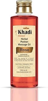Rose massage Oil, 210ml with Almond, Olive, Jojoba, Sesame and Vitamin E