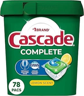Complete Dishwasher Pods, Dishwasher Detergent, Lemon Scent ActionPacs, Cleaning Supplies, 78 Count