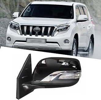 Driver Side Mirror Fit for 2012-2016 Toyota Land Cruiser Prado LC200 Side Mirror Replacement Side Mirror Assembly Rear View Mirror Accessories Side View Mirror Turn Light, Electric Adjustment