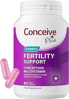 CONCEIVE PLUS Fertility Supplements for Women | Support Hormone Balance, Regulation & Female Reproductive System | 21 Prenatal Vitamins for Women | Folic Acid, Maca Root, Myo-Inositol | 60 Capsules
