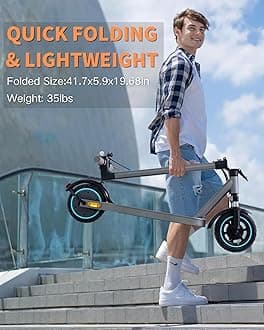 Electric Scooter for Adults, Powerful 500W/1500W Peak Motor, 8.5" /10" Tires, Max 28-35 Miles Long Range, Top Speed 21/25 MPH, APP, Folding E Scooter with Dual Suspension for Adults and Teens