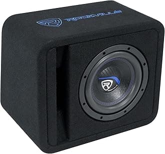 Rockville VS8K52 8" K5 800w Car Subwoofer in Vented Sub Enclosure Box - 2 Ohm,Black