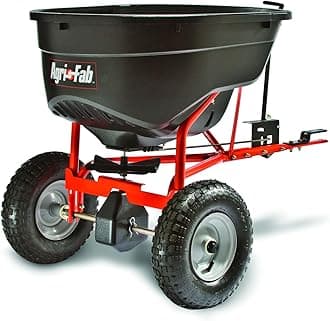 Agri-Fab 45-0463 Pull Behind Broadcast Spreader,130 lb. Hopper Capacity Designed for Seed, Fertilizer, Salt, Ice Melt with Universal Hitch,12 ft. Spread Width for Riding Lawn Mowers and Lawn Tractors