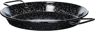 Garcima 20232 La Ideal_Enamelled Steel Paella Pan, 32 cm, 37 liters, Black
