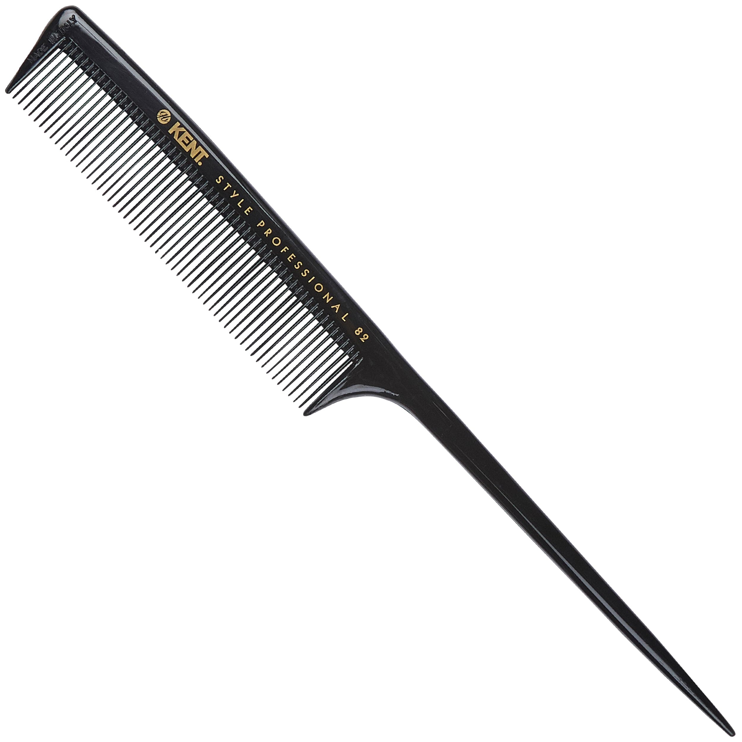 Kent 210mm Rat Tail Comb SPC82 - Professional Fine-Tooth Comb for Precision Styling, Sectioning & Parting Hair
