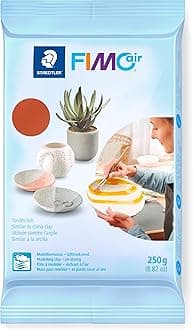 STAEDTLER 8103-76 FIMOair - Air Drying Modelling Clay, 250g - Terracotta (Pack of 1)