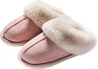 – Womens Indoor House Slippers, Memory Foam Fluffy Slippers, Soft Fur Slip On Slippers, Winter Warm Shoes, Cozy Plush Faux Fur Scuff Slippers, Fluffy Slipper Shoes Rubber Sole