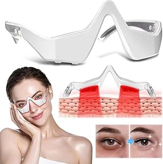 Under Eye Light Therapy Glasses, 2 Modes Light Therapy for Relieve Eye Fatigue, Eye Bags, Dark Circles