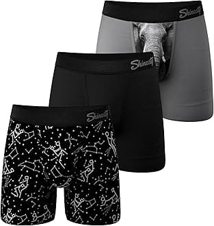 Boxer Briefs for Men Pack of 3 - Hammock Support Pouch Underwear for Men - Flyless