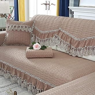 OKJK Slipcover,Sofa Cushion Non-Slip Modern Home Sofa Cover Four Seasons Universal@Bean Paste_90*70Cm(1Pcs)