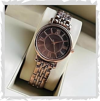 STYLEDOSEWomen Analogue Wrist Watches for Women's & Girls&Miss&Ladies Diamond Studded Roman Dial Rosegold Colored Stylish Bracelet Strap