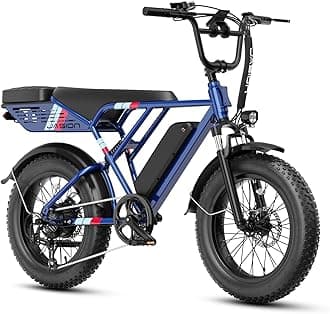 Jasion RetroVolt Electric Bike for Adults, 1500W/2000W Peak - 30/38MPH Electric Dirt Bike, 48V-52V, 13AH/20AH Battery, 65/90Miles Max Range Electric Motorcycle, 20'' X 4'' Fat Tire All-Terrain E-Bike