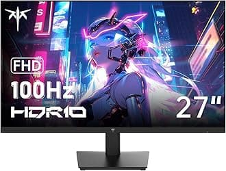 KTC 27 inch Monitor - 1080P Monitor, 100Hz FreeSync Gaming Monitor with HDR10,VESA Mountable, Adjustable Tilt, ZeroFrame Design, HDMI,VGA,Earphone Ports, PC Monitor Work Monitor for Office