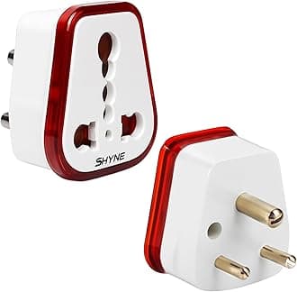 KAVANA 5A to 15A / 6 amp to 16 amp Converter/Conversion Plug Converts 6A Socket to 16 A Socket for Geysers, A/C,Refrigrator,Mic rowave,etc for Indian and International Plugs