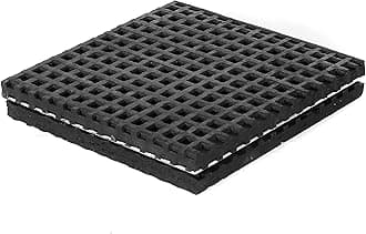 Easyflex Anti Vibration Metal Sandwich Rubber Pads, Vibration Isolation Pads for Chillers, HVAC, Air Compressor, Washer and Dryer, Air Conditioner Units, Pack of 4 (4" X 4" X 3/4")