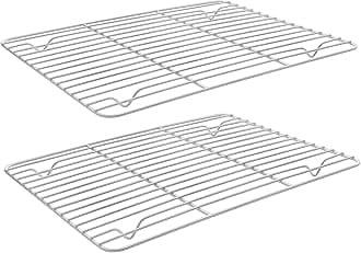 Homikit Wire Rack for Cooking, Stainless Steel Large Baking Cooling Rack for Oven Cooking Roasting Grilling Bacon Cookies, Fit Jelly Roll Sheet Pan, Dishwasher Safe,15.2”*11.2”
