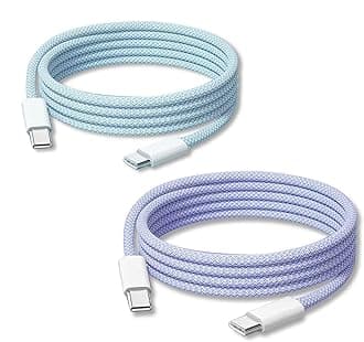 3FT USB C Cable,USB C to USB C Cable [2-Pack] Android Auto Cable Short USB Type C Cable Braided Car Cord for Google Pixel 9 Pro XL 8 Pro 8 7a 7 6a 6 5XL, Samsung Galaxy S23 Ultra S22 S21 A14 A54 A13