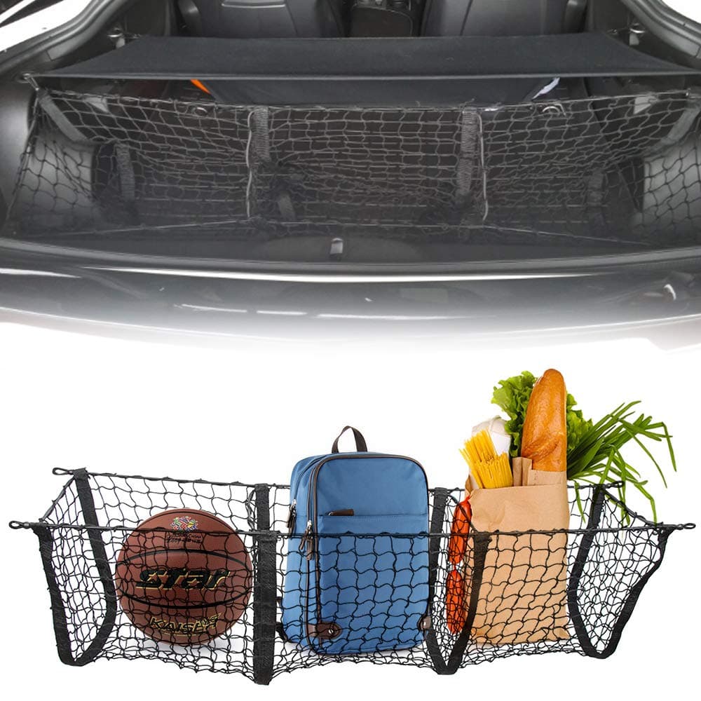 Three Pocket Envelope Cargo Net Fit for Jeep Compass Grand Cherokee 2015 2016 2017 2018 2019 Cargo Organizer Storage Net