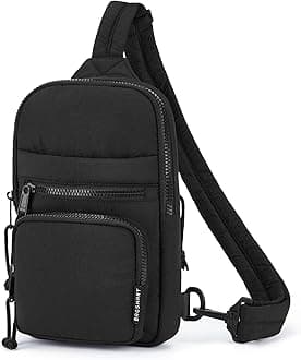 BAGSMART Small Crossbody Sling Bag for Women Puffy Sling Purse Cross Body Bag with Water Bottle Pocket Chest Bag for Travel